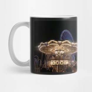 Ferris wheel and merry go round Winter Wonderland Mug